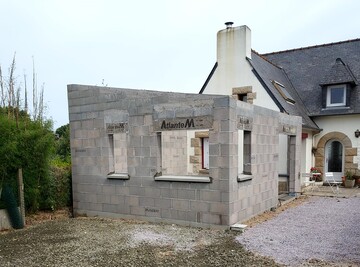 Construction d'une extension près de Plancoët