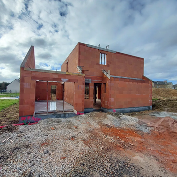 Construction d'une maison en BIO brique BGV sur la commune de Landebia proche de Lamballe