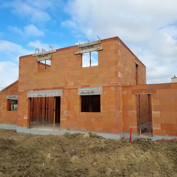 Construction d'une maison en BIO brique BGV sur la commune de Landebia proche de Lamballe